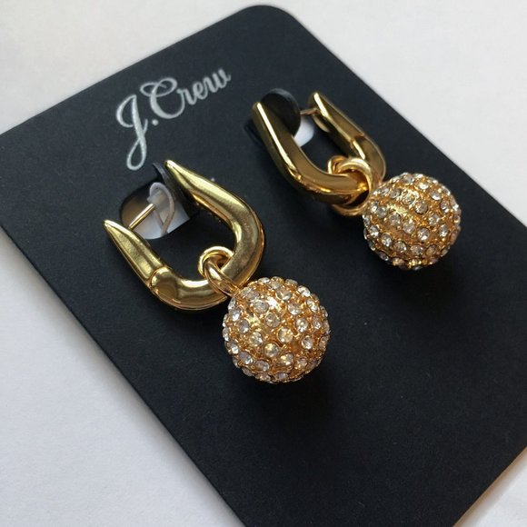 J. Crew crystal ball earrings NWT - Picture 3 of 4